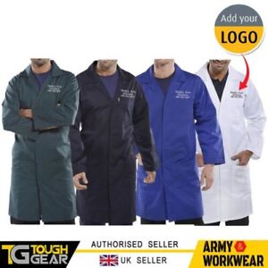Personalised Embroidered Lab Coat Custom Coveralls Workwear Warehouse Coat Adult
