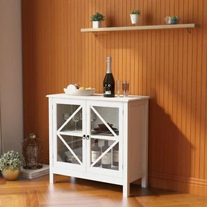 Kitchen cabinet with double glass doors - Fits 30-inch cabinets - Picture 1 of 7
