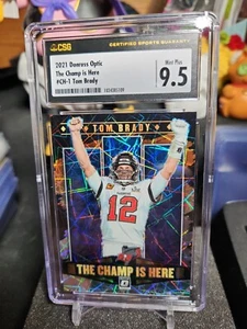 2021 CSG 9.5 Optic Tom Brady The Champ Is Here Silver Velocity #CH-1 🤩🐐 SSP 🔥 - Picture 1 of 2