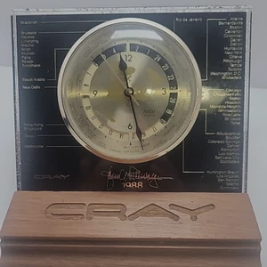 Cray Research Computers 1988 Selco Quartz World Time Clock Works Keeps Time - Afbeelding 1 van 11