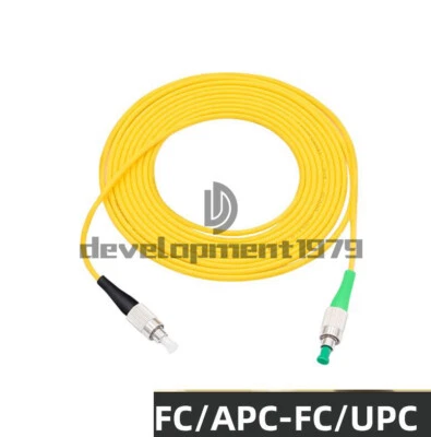FC/APC to FC UPC SM Single Mode 9/125 Fiber Patch Cord Simplex 3.0mm 3.0 Meter - Image 1 of 4