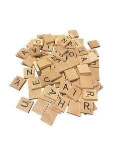 1989 Scrabble Wooden Tiles - Picture 1 of 1