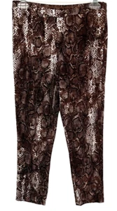 Women with Control Slim Leg Ankle Pants PXS Brown Print A366022 Women ZK29 - Picture 1 of 7