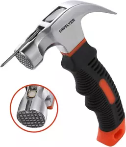 8 Oz Magnetic Small Hammer with Nail Starter Mini Hammer and Nails Tool, Anti-Sl - Picture 1 of 12
