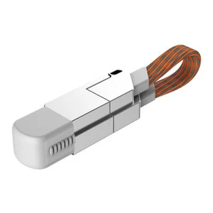 4in1 Multi Connectors Magnetic 60W Fast Charging Keychain Cord For IOS/Android - Picture 1 of 14