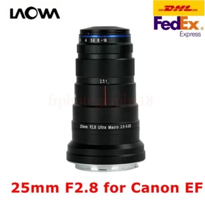 Laowa 25mm F2.8 Full Frame 2.5-5X Ultra Macro Lens Manual Focus For Canon EF DHL - Image 1 of 4
