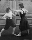 Female Boxers Rose Edwards And Fraulein Kussin Trade Punches OLD PHOTO