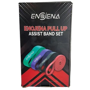 Enojena Pull Up Workout Bands Set of 4 Heavy Duty Resistance Band Gym Exercise - Picture 1 of 10