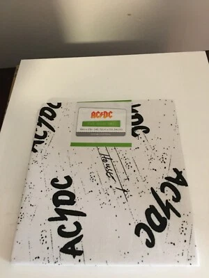 BRAND NEW ACDC SKETCH LOGO COTTON TOSS FABRIC FAT QUARTER 18" X21" - Image 1 of 4