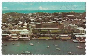 Bermuda Bermudiana Hotel & Wasseransicht Front Luftaufnahme Vintage Postkarte #1741 - Bild 1 von 2