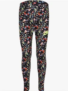 NIKE GRIL'S GLOW TIME LEGGINGS (LITTLE KIDS) BLACK  SIZE 4 - Picture 1 of 4