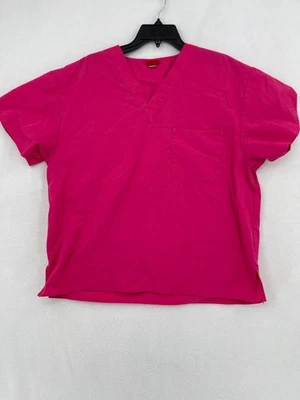 Blusa Médica Dickies Color Rosa Mangas Cortas Cuello en V Bolsillo Ropa Médica Foto 1 de 3