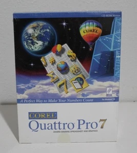 VINTAGE Corel Quattro Pro 7 NEW IN BOX SEALED Shrink Wrapped - Picture 1 of 7