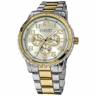 NEW August Steiner AS8060TTG Men's Quartz Multi-Function Bracelet Classy Watch - Image 1 of 4