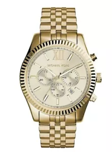 Nuovo Orologio Uomo Michael Kors MK8281 Lexington Acciaio Inox Oro Cronografo - Foto 1 di 6