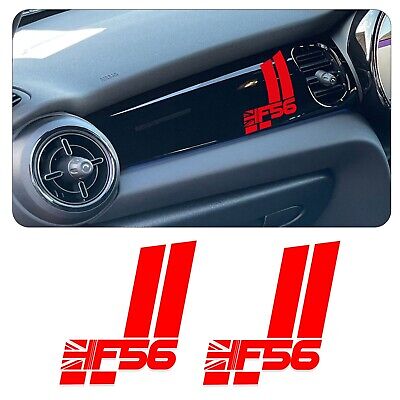 2x F56 Stripes Dashboard Vinyl Decal Stickers Fits Mini Cooper S F56 F55 F57 • 7.32€
