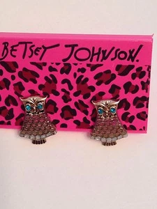 Betsey Johnson Owl Earrings - Picture 1 of 7