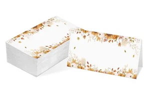 Table Place Card Fall Harvest Thanksgiving Themed Tent Style Cards Pack of 25... - Picture 1 of 5