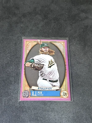 A.J. Puk 2021 Topps Gypsy Queen Mauve 16/75 - Image 1 of 2