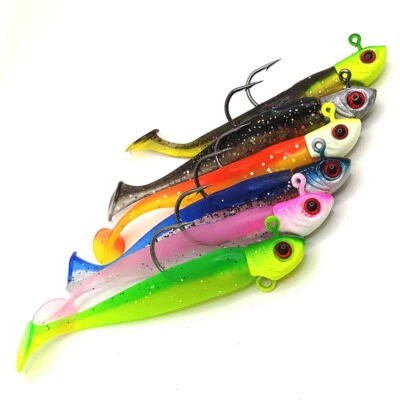 7pcs Lead Jig Heads Soft Fishing Lures Paddle Tail Bass Swimbait 9.3g-14.3g - Image 1 of 4