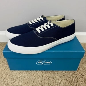 Sperry Top-Sider Shoes Men's 10.5 Cloud CVO Navy Sneakers Canvas Casual Lace Up - Picture 1 of 14