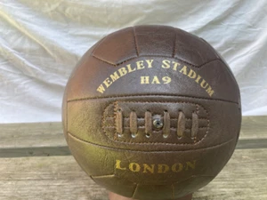 WEMBLEY STADIUM HA9 antique leather style England display football. World Cup. - Picture 1 of 2