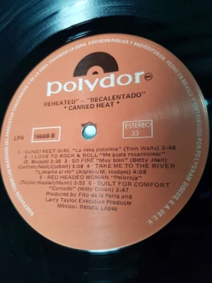 Canned Heat Reheated 1989 LP  Scarce Mexico Pressing Polydor NM - Image 1 of 4