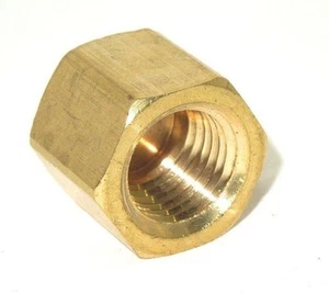 Brass Hex Pipe Cap 1/4" NPT High Pressure Brass Test Cylinder Cap 555ER01 - Picture 1 of 6