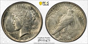 1921-P USA Peace Dollar - PCGS Certified (AU55) PD49 - Picture 1 of 3