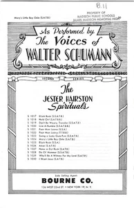 no 1024 Marys Little Boy Chile S.A.T.B. by Walter Schumann published by bourne - Picture 1 of 3