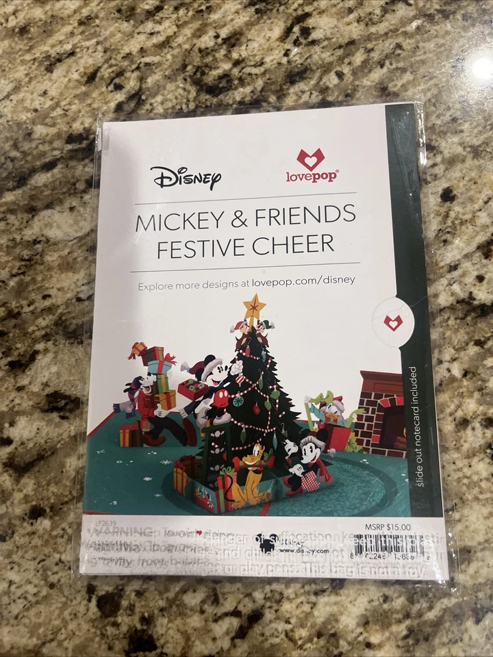 Disney Mickey And Friends Festive Cheer Lovepop Card - Image 1 of 2