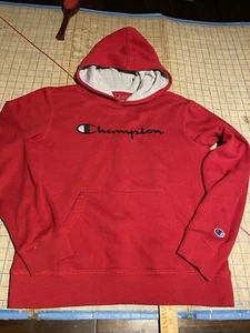 Champion Boys Long Sleeve Ourdoor Athleticwear Hoodie Sweatshirt Red Size Large - Picture 1 of 4