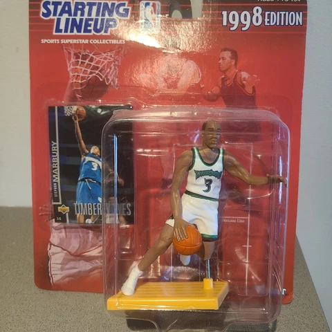 Stephon Marbury 1998 Starting Lineup Minnesota Timberwolves Basketball NBA +card Cover