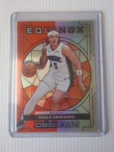 2023-24 Panini-Obsidian Paolo Banchero Orange Flood Electric Etch Equinox 66/75 - Picture 1 of 3