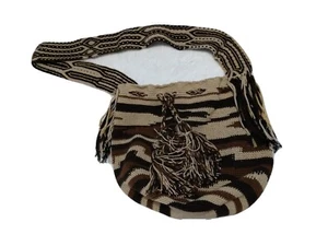 Fully Authentic Wayuu Mochila Hand Woven Ladies Large Bag Colombia Indigenous  - Bild 1 von 7