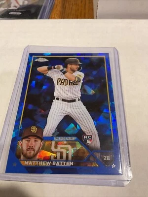 2023 Topps Chrome Update Sapphire Edition Matthew Batten #USCS38 Rookie RC Sb - Image 1 of 3