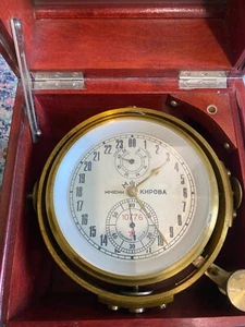 KIROVA 10776 MARINE CHRONOMETER 24MALE VERY RARE VOLL FUNKTIONSFÄHIG - Bild 1 von 18