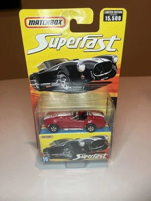 Matchbox Superfast 1965 Shelby Cobra 427 S/C rojo escala 1/64 modelo diecast nuevo en caja Foto 1 de 4