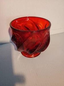 Plato de Caramelo Amberina Rojo Rubí Remolino Paisley Fenton De Colección, Sin Tapa - Imagen 1 de 10