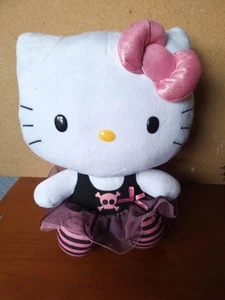 TY Hello Kitty By Sanrio Pink Black Skull And Crossbones - Picture 1 of 1