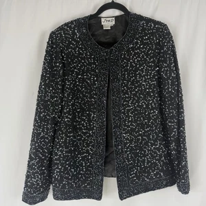 JMD New York Vintage Beaded Evening Open Jacket Formal Date Night Size: M - Picture 1 of 12