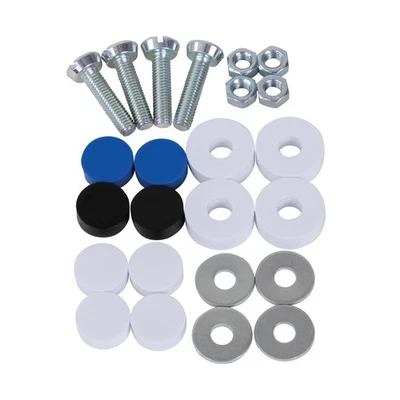 Kennzeichen Schrauben M5 x 20mm DIN 84 mit Abdeckkappen 4er Set für Kennzeichen - Bild 1 von 4