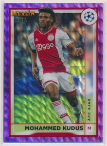 2022-23 Topps Merlin Chrome Mohammed Kudus Purple Wave /15 Tottenham Hotspur #8 - Foto 1 di 2