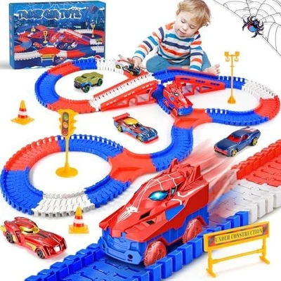 Vingtank Spider Toys for Boys 3-5, 251 PCS Spider Race Track for 3 4 5 6 Year Ol - image 1 of 4