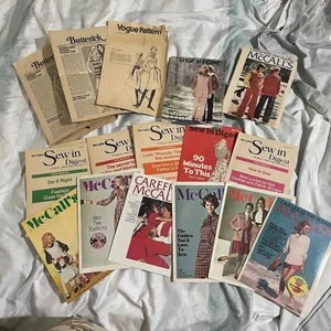 VINTAGE 60er/Anfang 70er Jahre MCCALLS Vogue Butterick Muster Zeitschriften 17 Plus - Bild 1 von 9