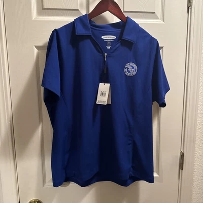 Pebble Beach Para Hombres XXL Azul AT&T Universidad 1/4 Polo Manga Corta Nuevo Foto 1 de 4