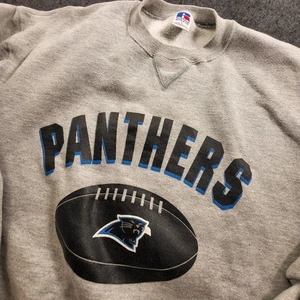 VTG 90s Carolina Panthers Russell Gray Sweatshirt Mens L Pullover Crewneck USA - Picture 1 of 8