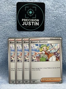 Bianca's Devotion 142/162 Fuerzas Temporales Pokemon Entrenador Juego de Cartas x4 - Juego - Imagen 1 de 2