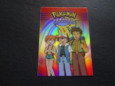 1999 Topps Pokemon Series 2 TV Animation Checklist Rainbow Foil Blue Logo NNO - Image 1 of 2
