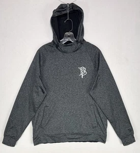 Branded Bills Performance Hoodie Size Medium Gray Stretch Fleece Baseball Logo - Picture 1 of 13
